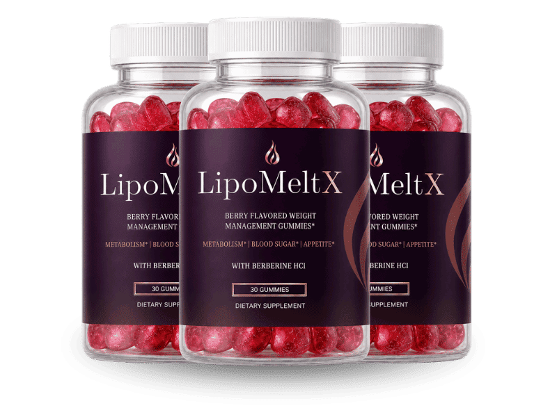 LipoMeltX Natural Metabolism & Healthy Weight Support Supplement Bottles